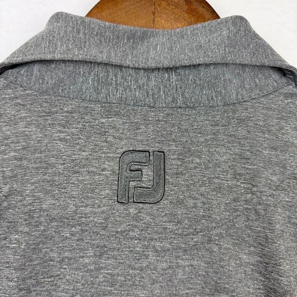 FootJoy Gray Performance Golf Polo Large